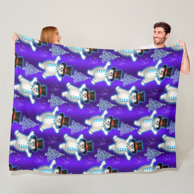 Manta Polar Navidades Azules de Baile Cutáneo (In situ)