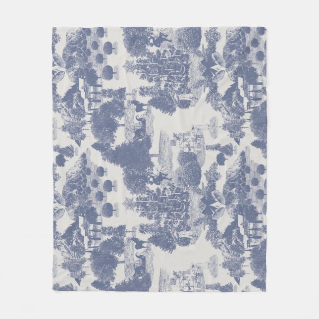 Manta Polar Navidades azules Winter Wonderland (Anverso)