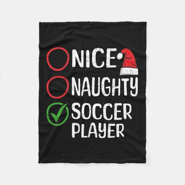 Manta Polar Navidades Bastante traviesos Navidades de fútbol (Anverso)