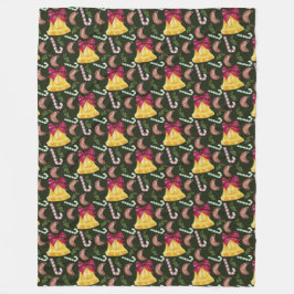 MANTA POLAR NAVIDADES BELLS CANDYCANES Y COOKIES