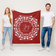 Navidades blancos Holly Joy | Rojo personalizado