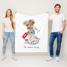 Manta Polar Navidades blancos personalizados Moda de regalos c