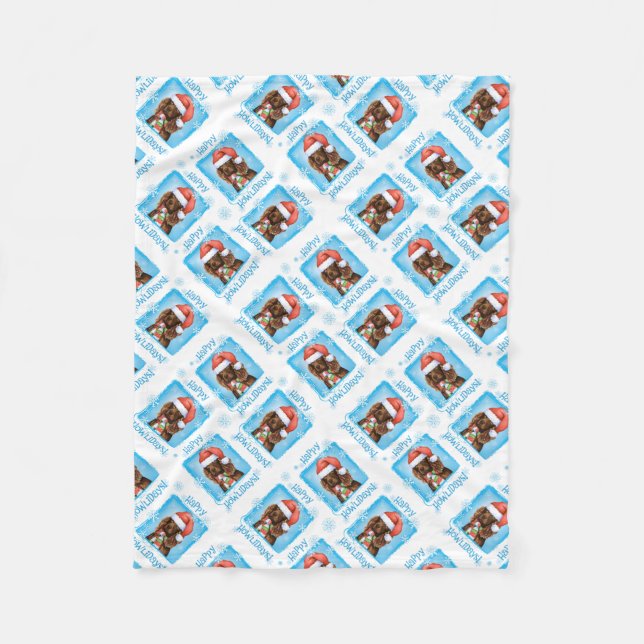 Manta Polar Navidades Boykin Spaniel (Anverso)