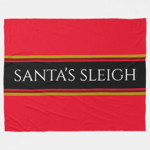 Navidades brillantes Red Stripes Santa Textos en S