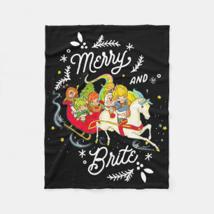 Manta Polar Navidades Británicos Del Arcoiris Merry Y Brite Sl