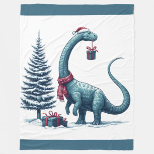 Manta Polar Navidades Brontosaurus dinosaur