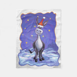 Manta Polar Navidades burros