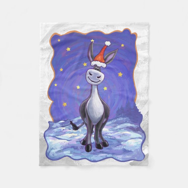 Manta Polar Navidades burros (Anverso)