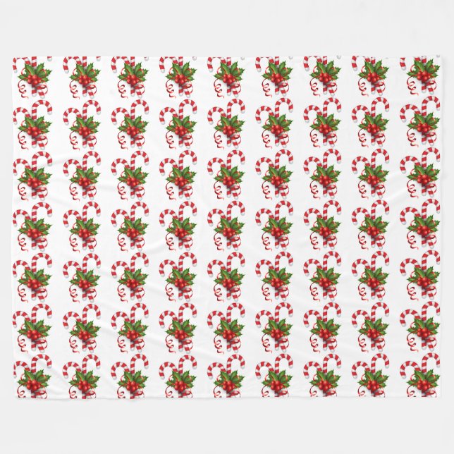 Manta Polar Navidades Candy Canes (Frente (Horizontal))