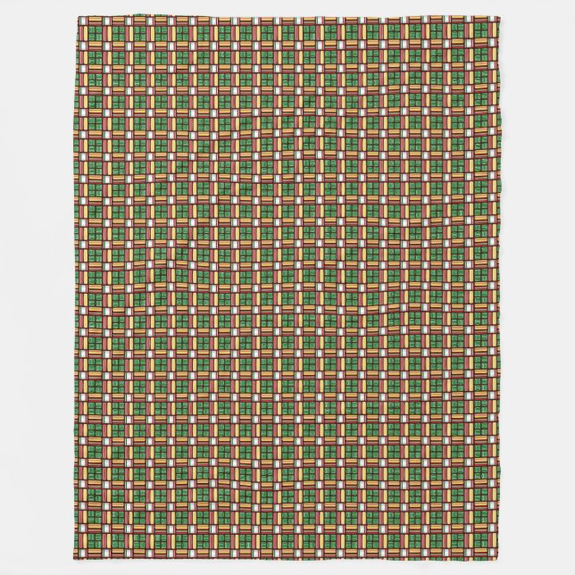 Manta Polar Navidades Candy Plaid Fleece Throw Blanket (Anverso)