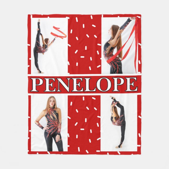 Manta Polar Navidades Candy Sprinkle 4 Collage de fotos (Anverso)