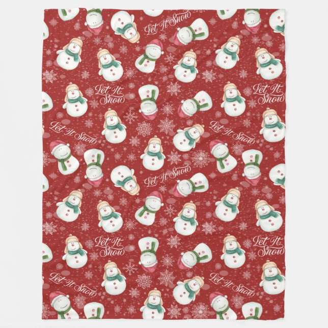 Manta Polar Navidades caprichosos de Snowflake (Anverso)