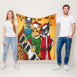 Manta Polar Navidades Carol Cats