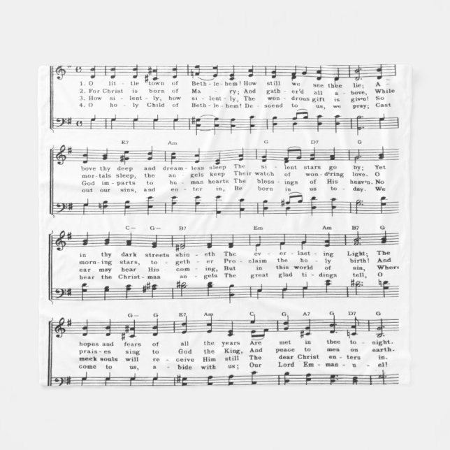 Manta Polar Navidades Carol Sheet Music (Frente (Horizontal))