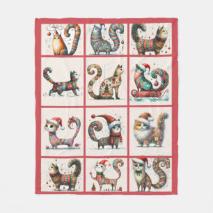 Manta Polar Navidades Cat Fleece Blanket