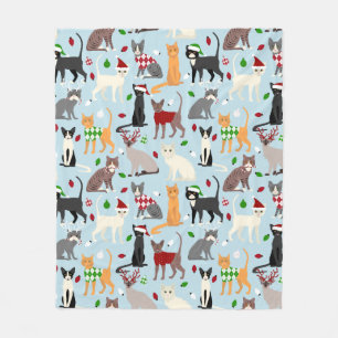 Manta Polar Navidades Cats Fleece Blanket