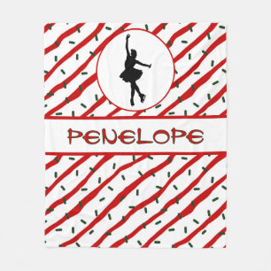 Manta Polar Navidades chicas de patinaje sobre hielo rocian de