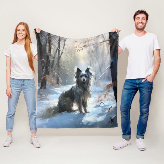 Manta Polar Navidades chinos abandonados dejaron que nieve (In situ)