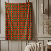 Navidades clásicos de plástico rojo verde tartán