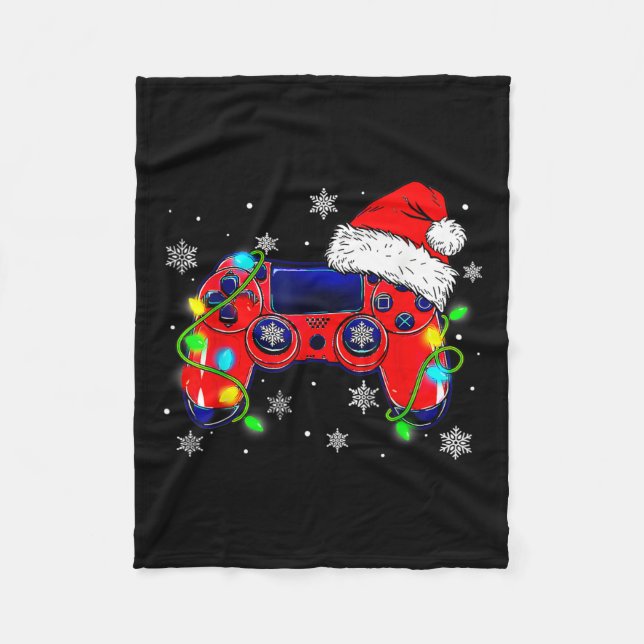 Manta Polar Navidades Controlador de videojuegos Santa Hat Gam (Anverso)