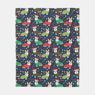 Manta Polar Navidades Corgi Blandas