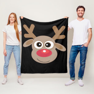 Manta Polar Navidades cortos Personalizado de renos divertido