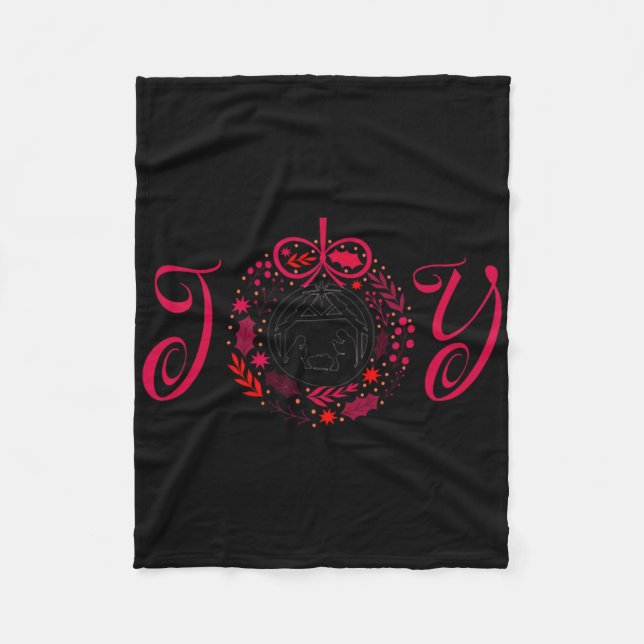 Manta Polar Navidades cristianos alegren la fe en la escena de (Anverso)