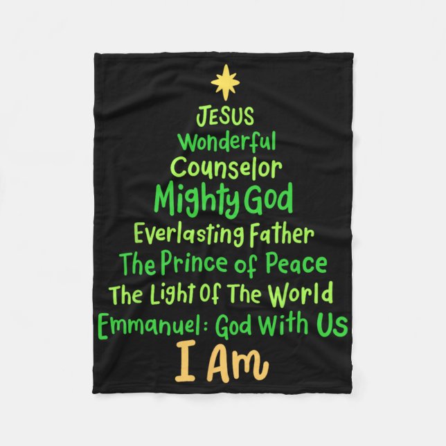 Manta Polar Navidades cristianos Jesús Biblia nombra árbol de  (Anverso)