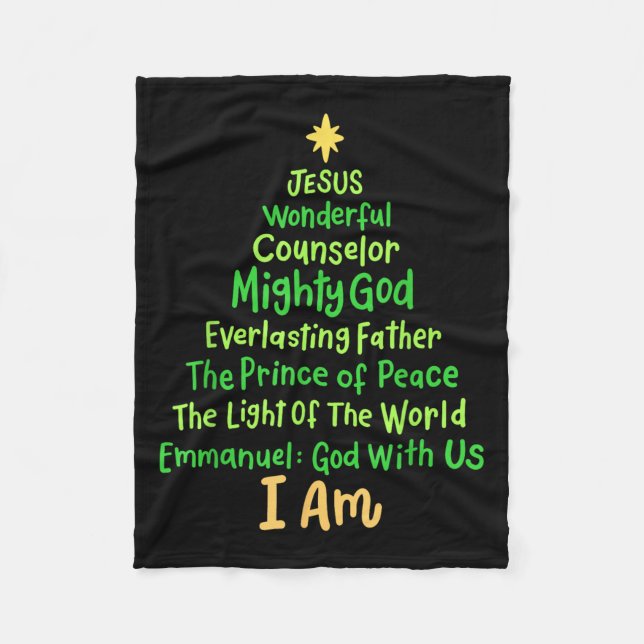 Manta Polar Navidades cristianos Jesús Biblia nombra árbol de  (Anverso)