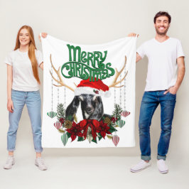 Manta Polar Navidades cubanos de cabra nubia con cuchillas y c