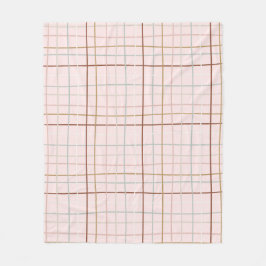 Manta Polar Navidades curvando líneas sobre rosado