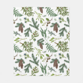 Manta Polar Navidades de acuarela Naturaleza y Ilustracion for