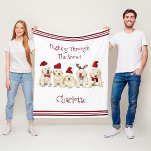 Manta Polar Navidades de amantes de los perros callejeros con 