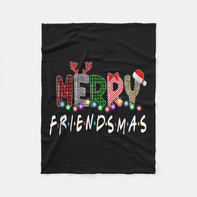 Manta Polar Navidades de Amigos de Feliz Amistad coincidiendo  (Anverso)