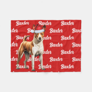 Manta Polar Navidades de Basenji Dog Name