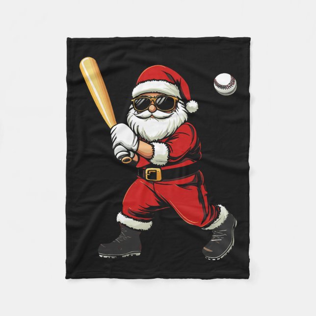 Manta Polar Navidades de béisbol de Guay Santa (Anverso)