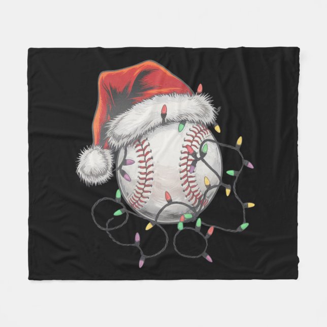 Manta Polar Navidades de béisbol de Santa Elena (Frente (Horizontal))