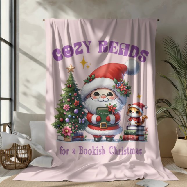 Manta Polar Navidades de biblioteca de Santa Claus acogedores  (Subido por el creador)