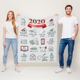 Manta Polar Navidades de bloqueo conmemorativo de cuarentena 2