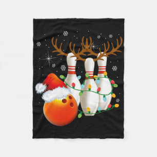 Manta Polar Navidades de Bowling Gifts Bowling Santa Hat Chris
