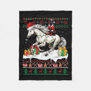 Manta Polar Navidades de caballos de Santa Dobermann Sweater L