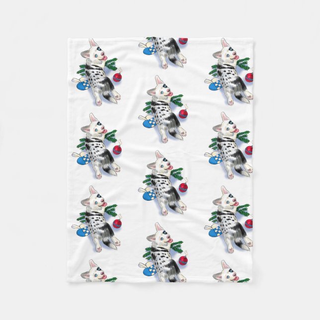 Manta Polar Navidades de Cachorros (Anverso)