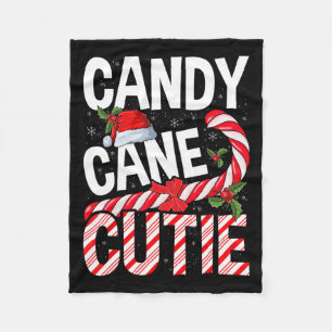 Manta Polar Navidades de Candy Cane Cutie Noches Mujeres Chica