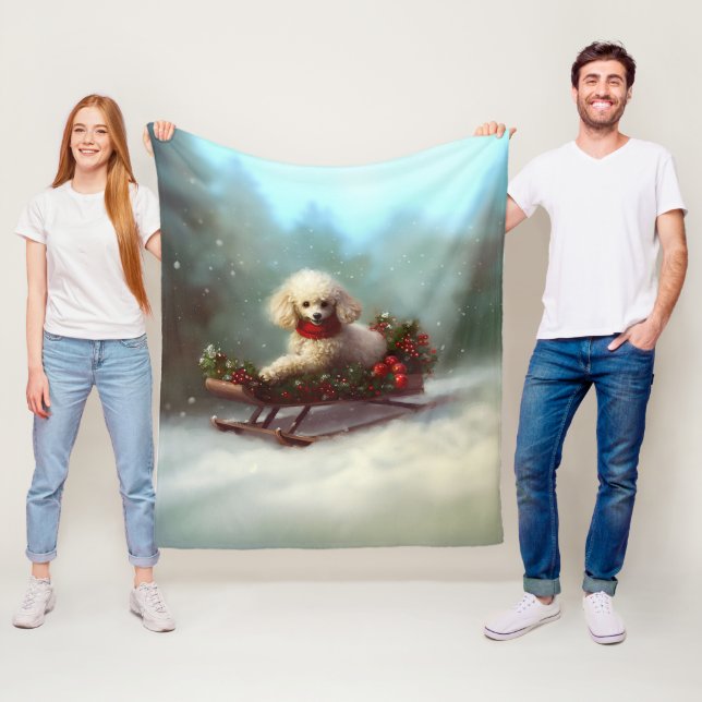 Manta Polar Navidades de carne de perro en invierno (In situ)