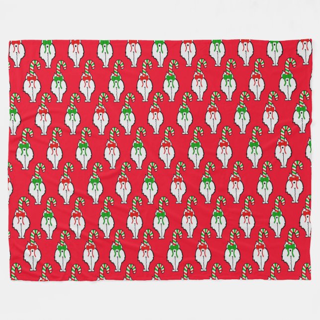 Manta Polar Navidades de Cat Butt (Frente (Horizontal))