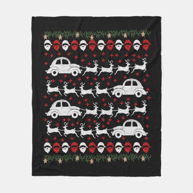 Manta Polar Navidades de coches (Anverso)