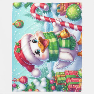 Manta Polar Navidades de color lindo patán