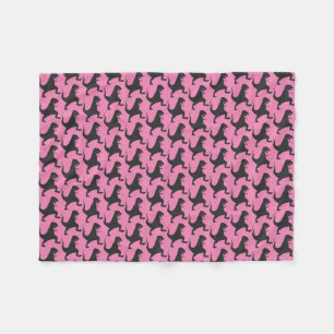 Manta Polar Navidades de dinosaurios rosados Fleece Blanket