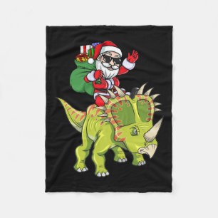 Manta Polar Navidades de Dinosaurios Santa Claus Triceratops M