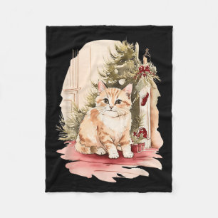 Manta Polar Navidades de disfraces de gatos, familia, amor, ga